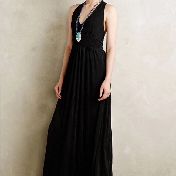 Anthropologie Dresses & Skirts - Anthropologie Maeve Yuma Dark Blue Stretch Maxi Dress Size 8